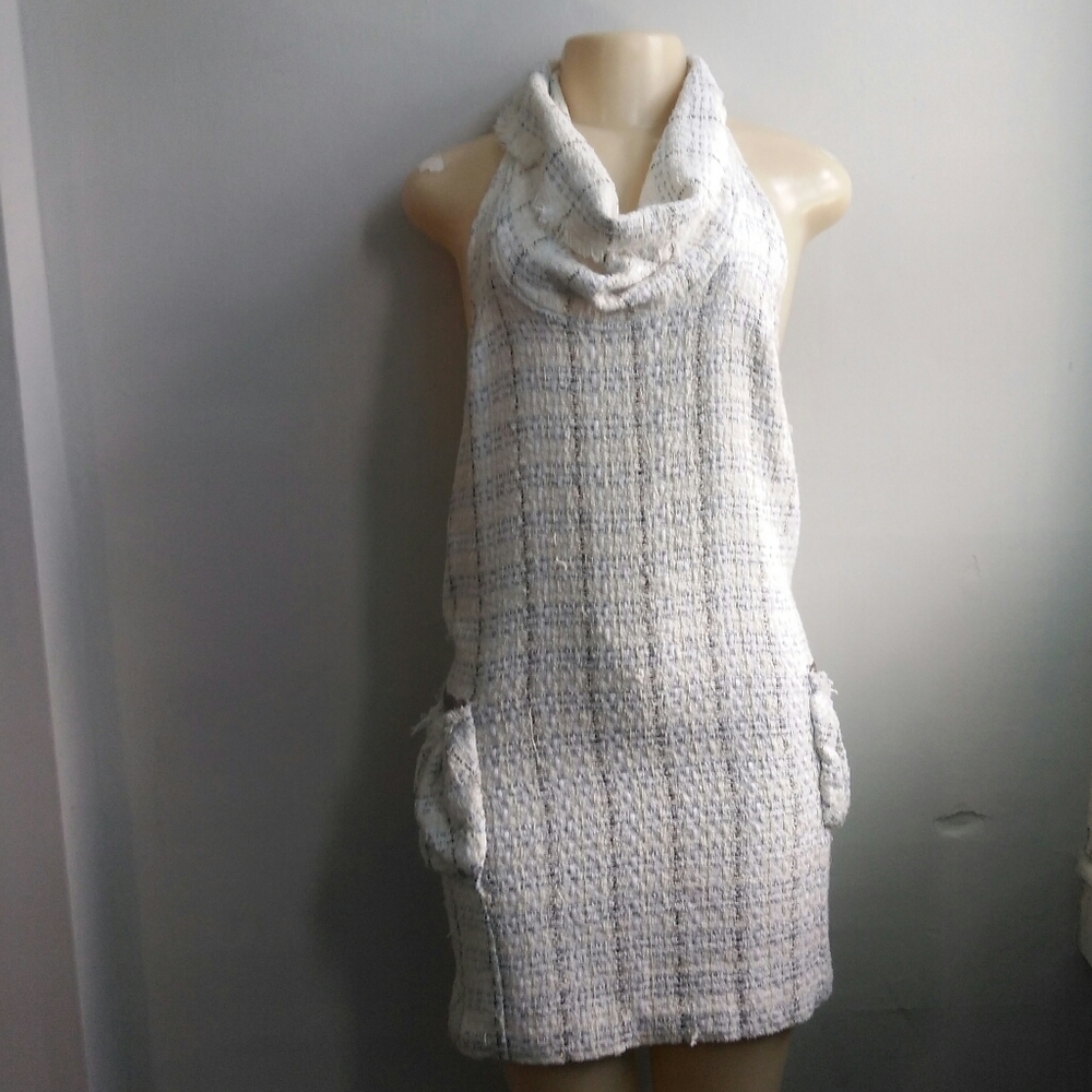 Atos Lombardini Tweed Sleeveless Dress